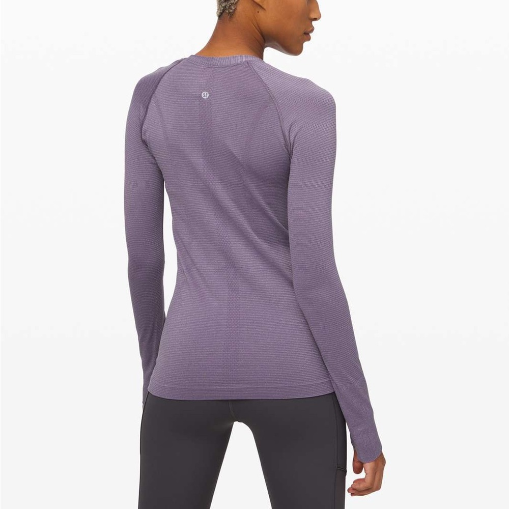Lululemon swiftly tech long sleeved sparkly mauve